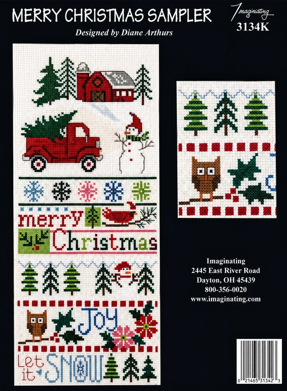 Imaginating Cross Stitch Merry Christmas Sampler Designed by Diane Arthurs 3134K